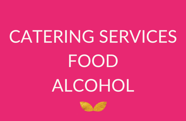 Catering services plus food and alcohol provided by Members of the BRA Network