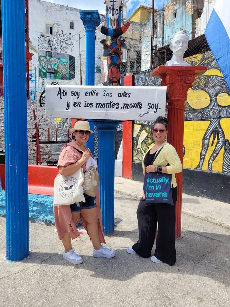 Sandy and Ana, founders of Two Peacocks Travel